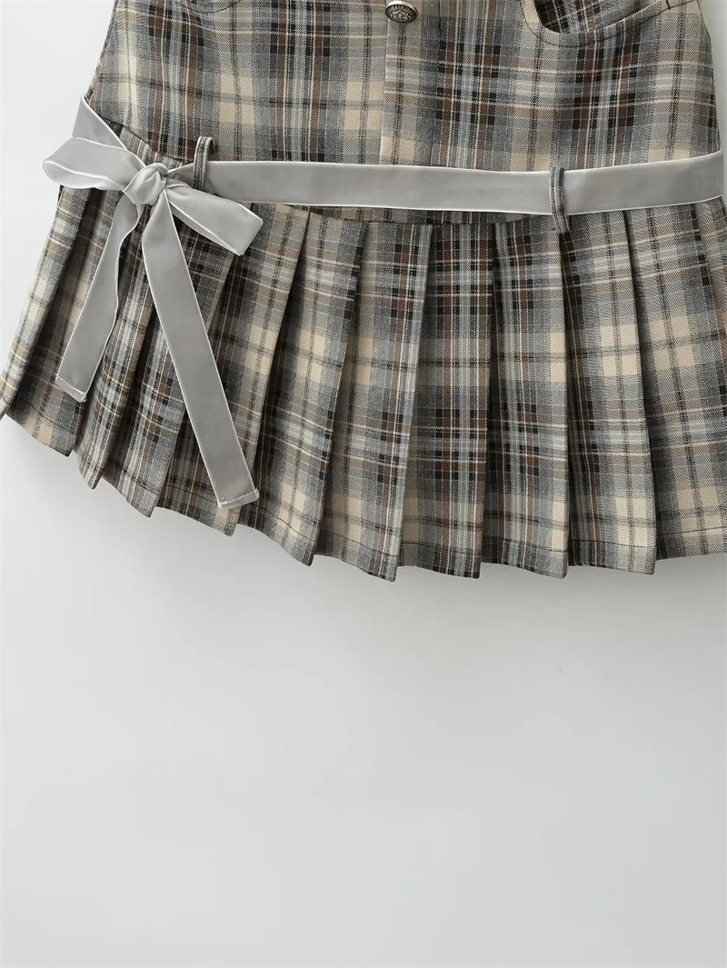 Y2k A-line Pleated Mini Skirt