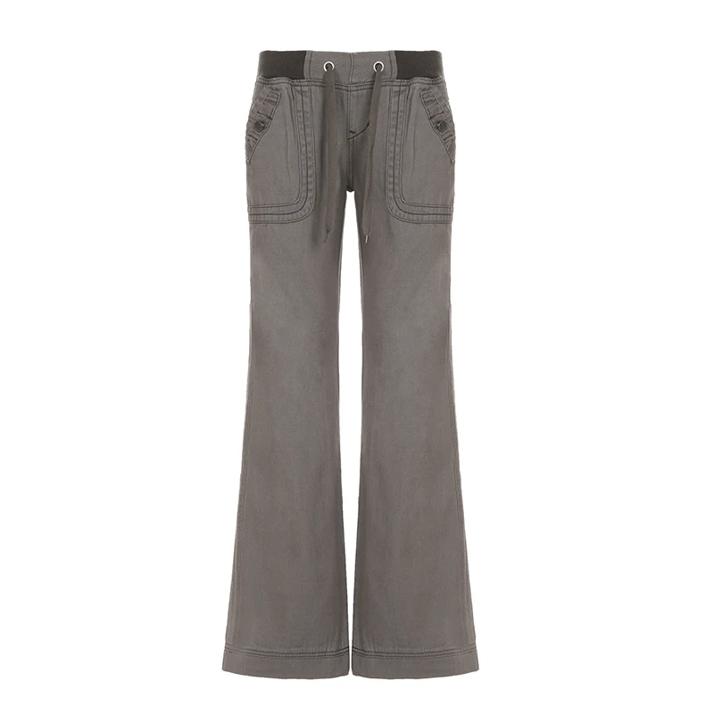 Downtown Girl Lace-up Mid-sied pant