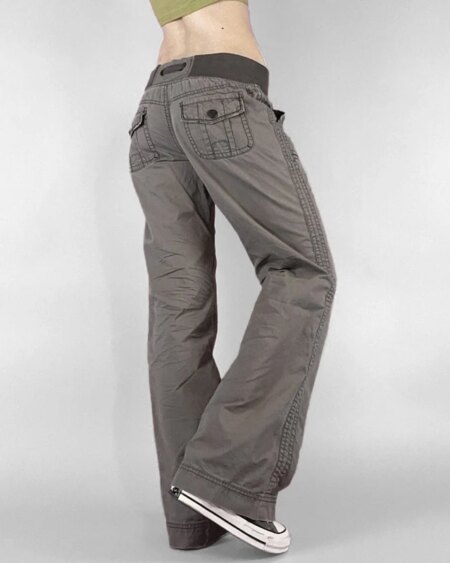 Downtown Girl Lace-up Mid-sied pant