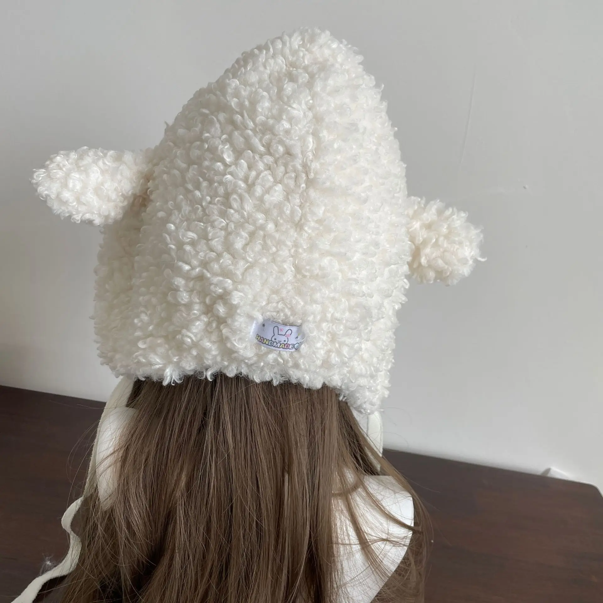 Plush Fluffy Hat Faux Fur Head-Winter Warm Ear leg warmers