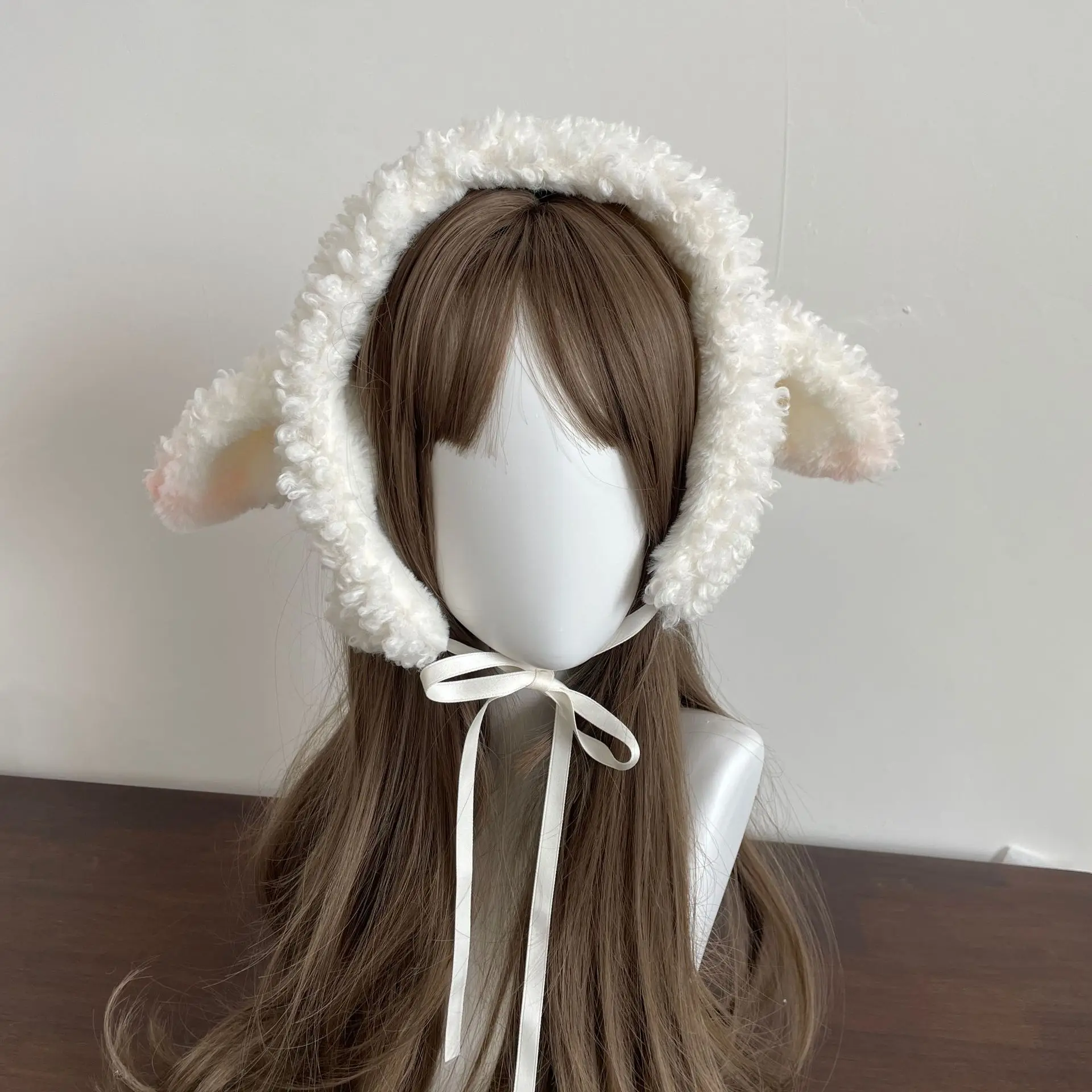 Plush Fluffy Hat Faux Fur Head-Winter Warm Ear leg warmers