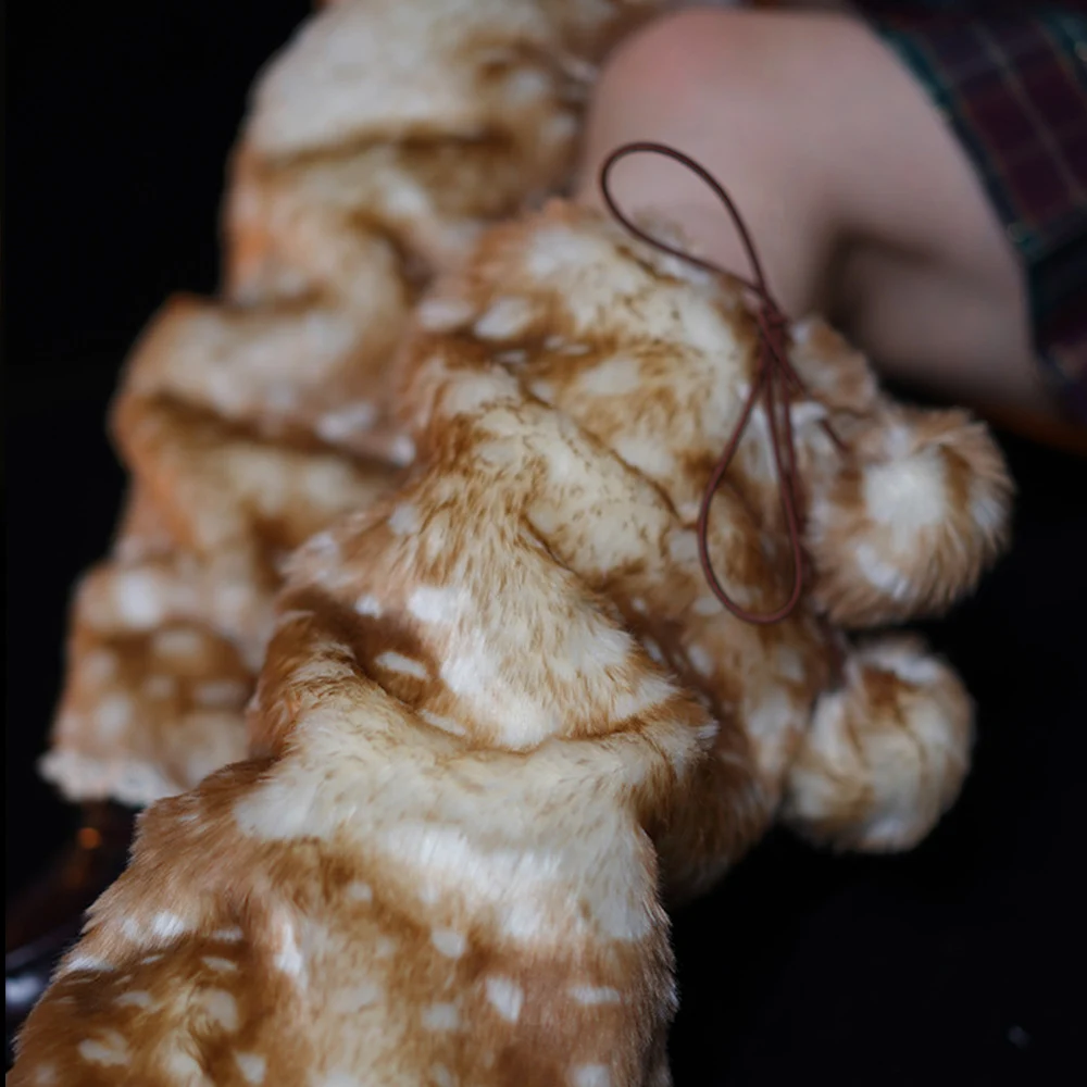 Plush Fluffy Hat Faux Fur Head-Winter Warm Ear leg warmers