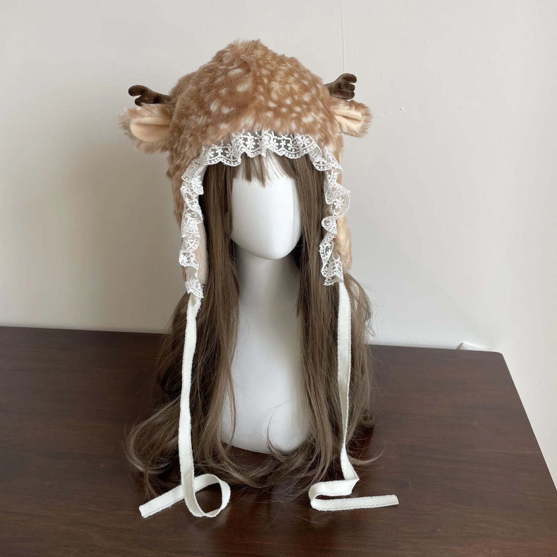 Plush Fluffy Hat Faux Fur Head-Winter Warm Ear leg warmers