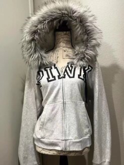 Fur collar warm hoodie