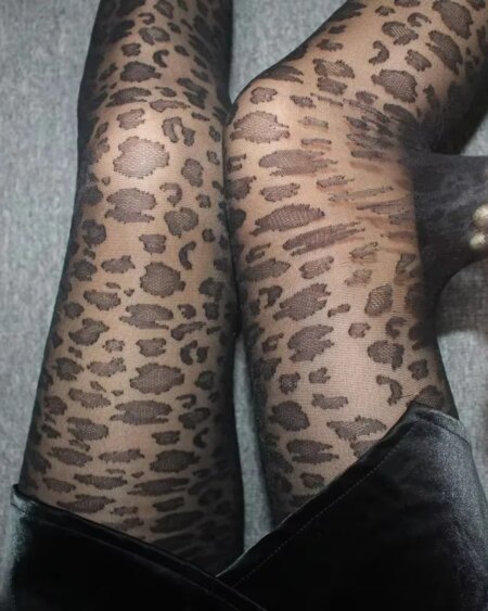Leopard Thin Transparent Silky Pantyhose