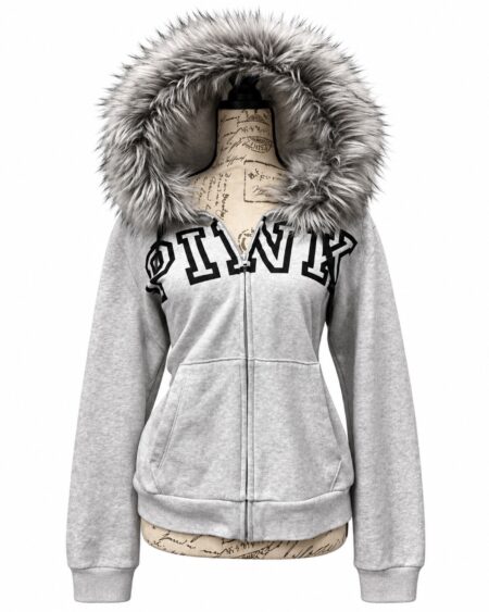 Fur collar warm hoodie