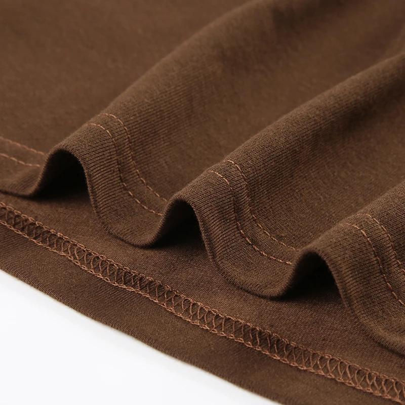 Graphic Print Brown Tube Tops