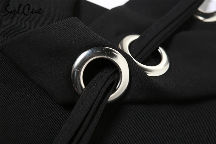 Black Sexy Metal Hot Confident Halter Vest