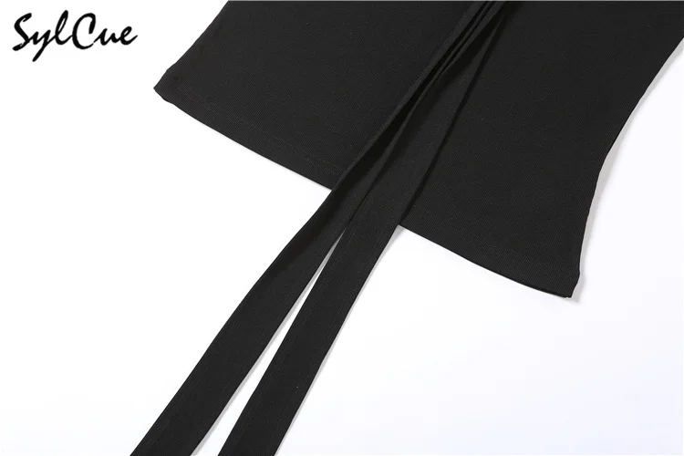 Black Sexy Metal Hot Confident Halter Vest