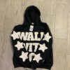 Y2K star patch embroidery oversized hoodie