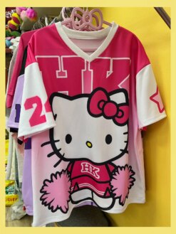HelloKitty Sportswear V-neck Loose T-shirt