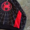 Spider Pattern Embroidery Zip Up Hoodie