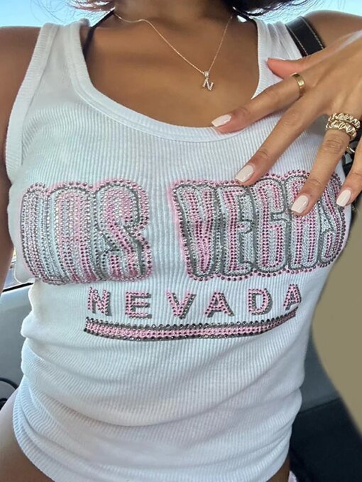 Las Vegas Fairy Print Tank Top