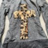 Cross Leopard Fur Collar Hooded Sweatshirts