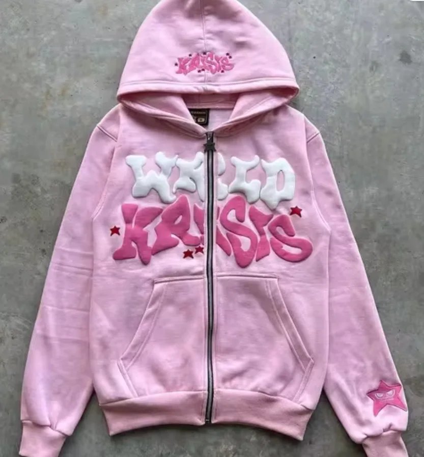 Colorful Letter Print Zipper Hoodie Colorful Letter Print Zipper Hoodie
