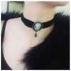 Black Victorian Cameo Choker Necklace
