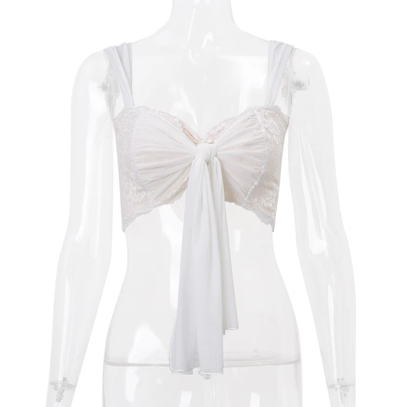 Fairycore Aesthetic Lace Crop Top