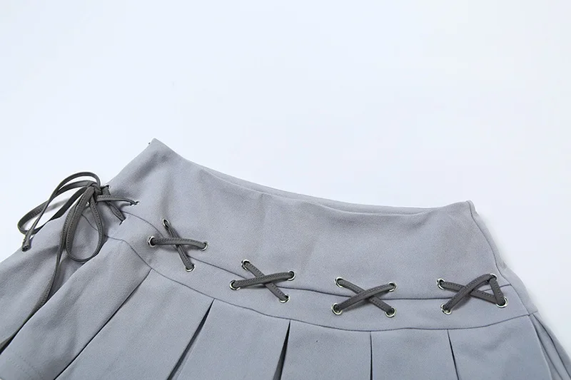 Y2K Asymmetrical Top & Pleated Mini Skirt Co-Ord