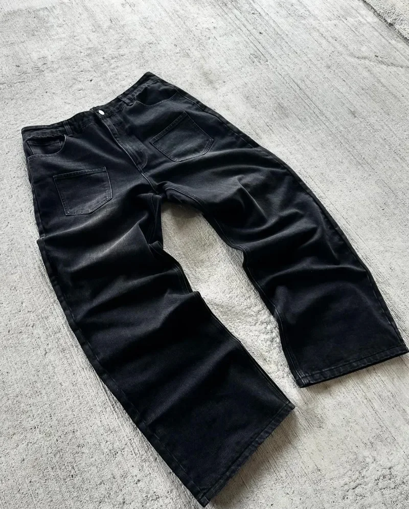 Vintage cherry blossom Embroidery Baggy jeans