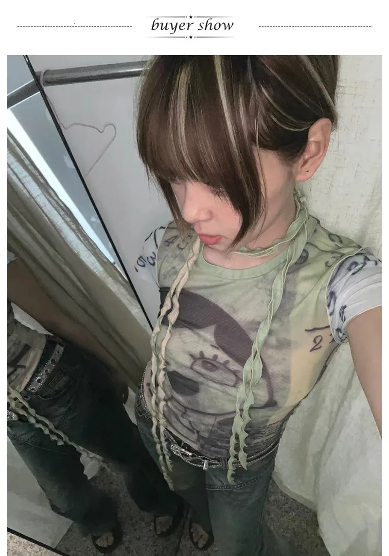 Aesthetics Mesh Bandage Tops