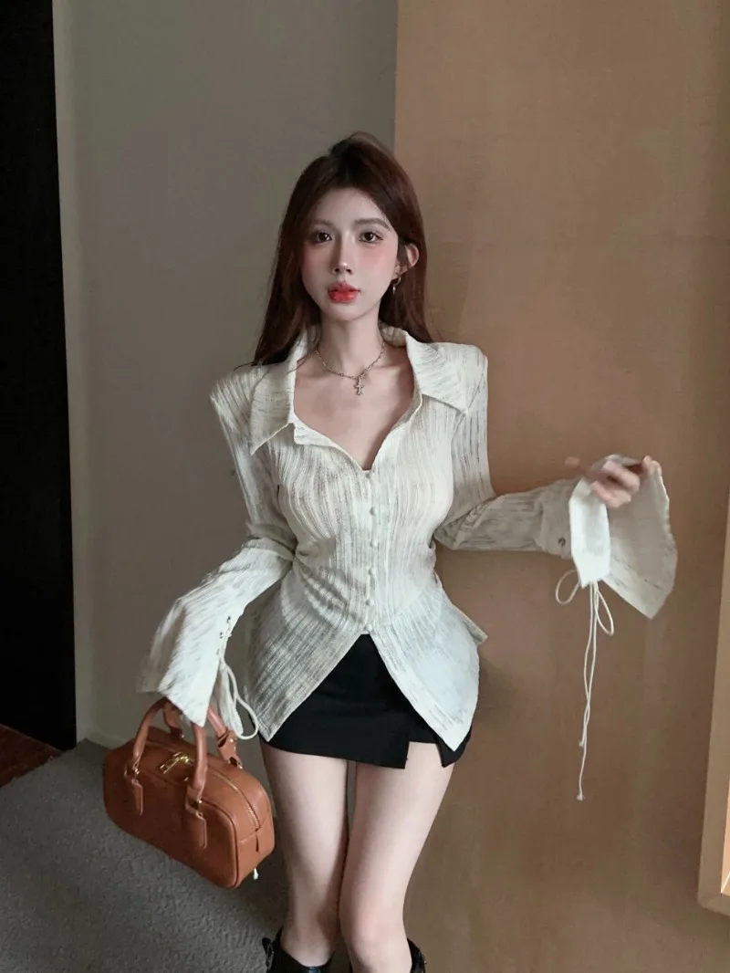 French Style Flare Sleeve Shirts