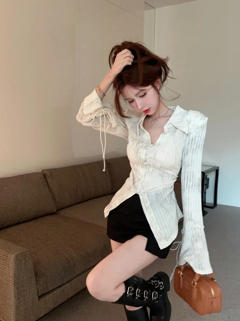 French Style Flare Sleeve Shirts