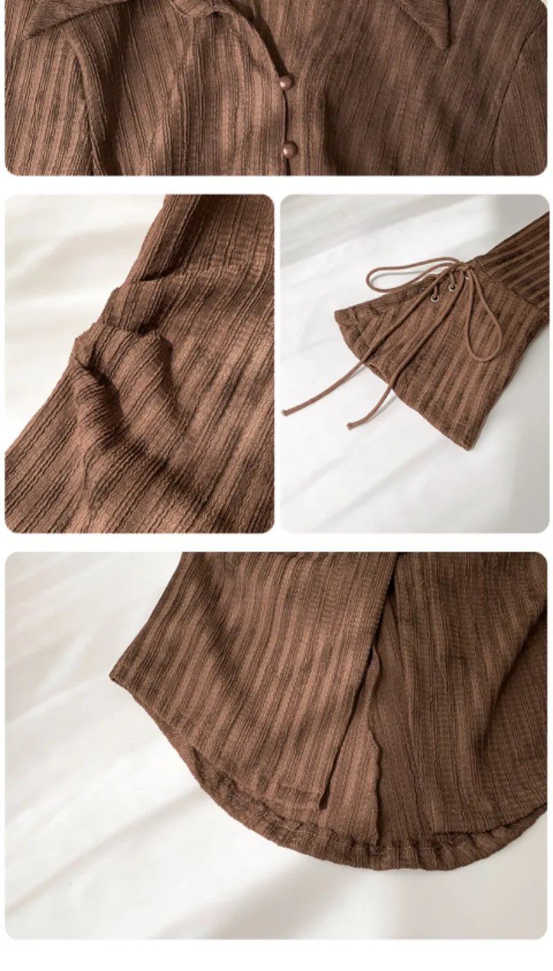French Style Flare Sleeve Shirts