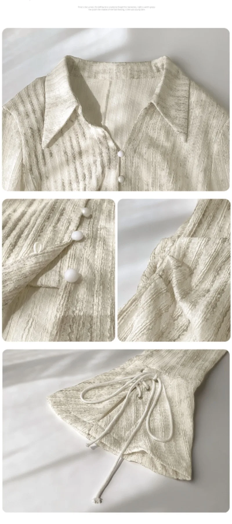French Style Flare Sleeve Shirts