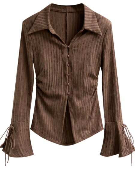 French Style Flare Sleeve Shirts