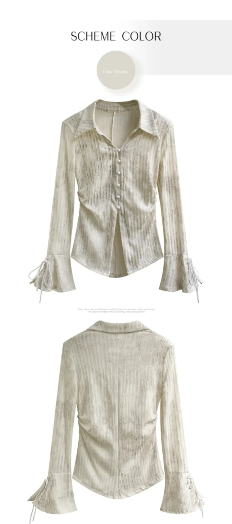 French Style Flare Sleeve Shirts