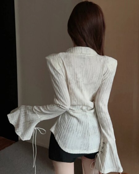 French Style Flare Sleeve Shirts