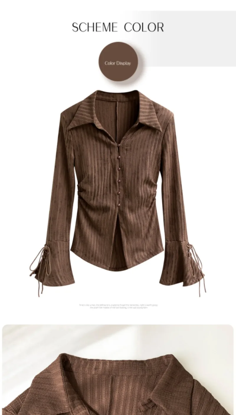 French Style Flare Sleeve Shirts