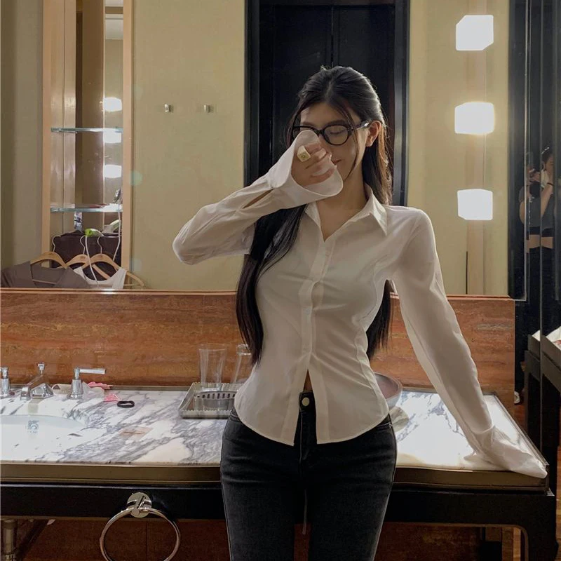 Bandage Flared Sleeve Blouse