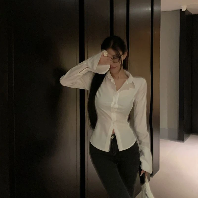 Bandage Flared Sleeve Blouse