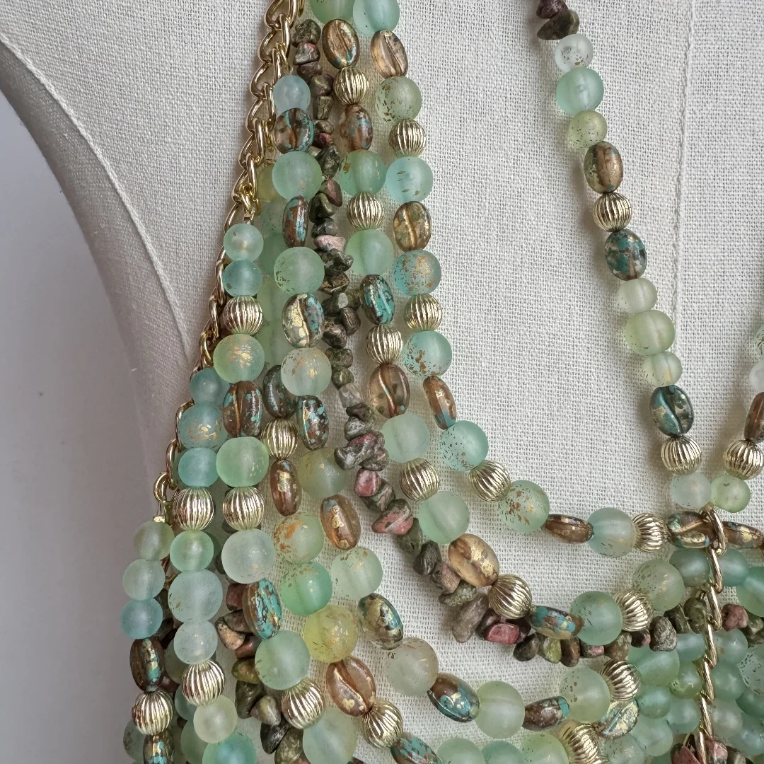 Chain Beading Jewelry Vest Hollow Out Top