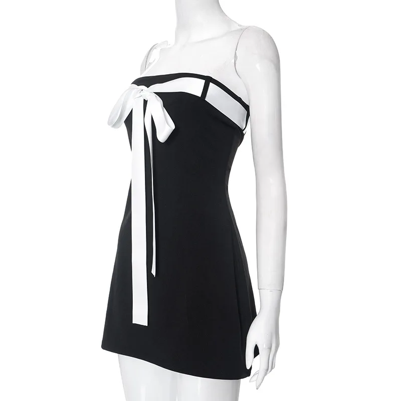 BlackBowKnot Tube Top Dress