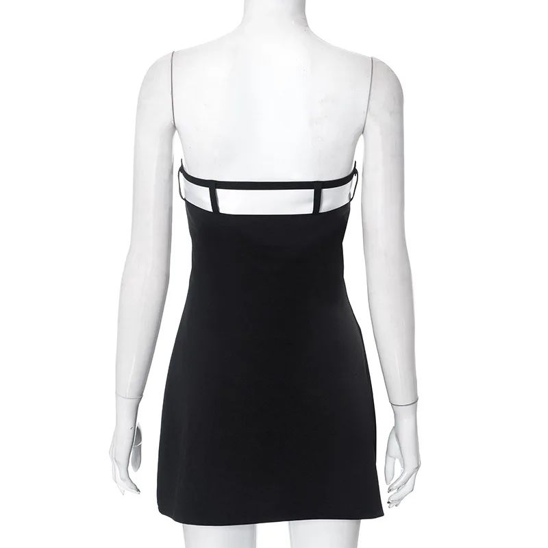 BlackBowKnot Tube Top Dress