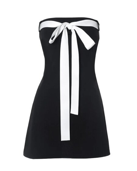 BlackBowKnot Tube Top Dress