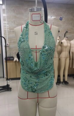 Sequins Patchwork Sleeveless Tank Tops