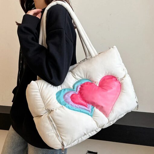 Heart Puffer Handbag