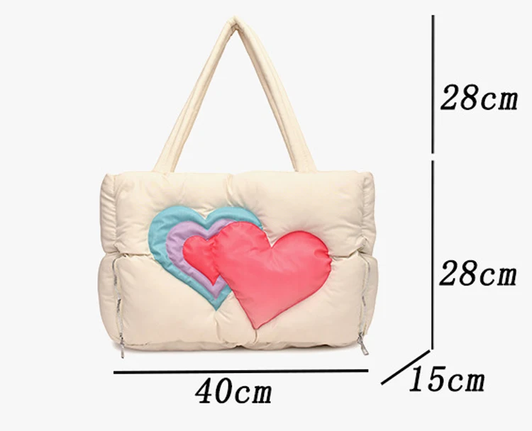 Heart Puffer Handbag