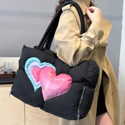 Heart Puffer Handbag
