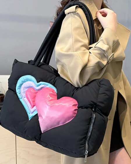 Heart Puffer Handbag