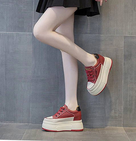 Cow Suede Genuine Leather Vulcanized Shoes