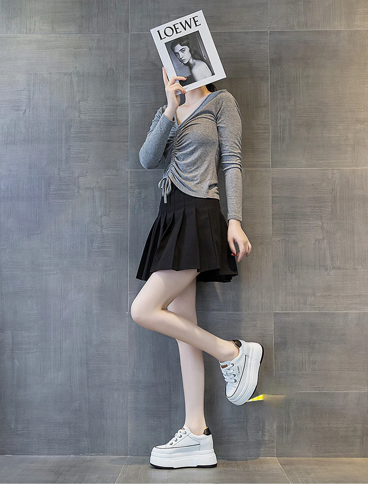 Cow Suede Genuine Leather Vulcanized Shoes