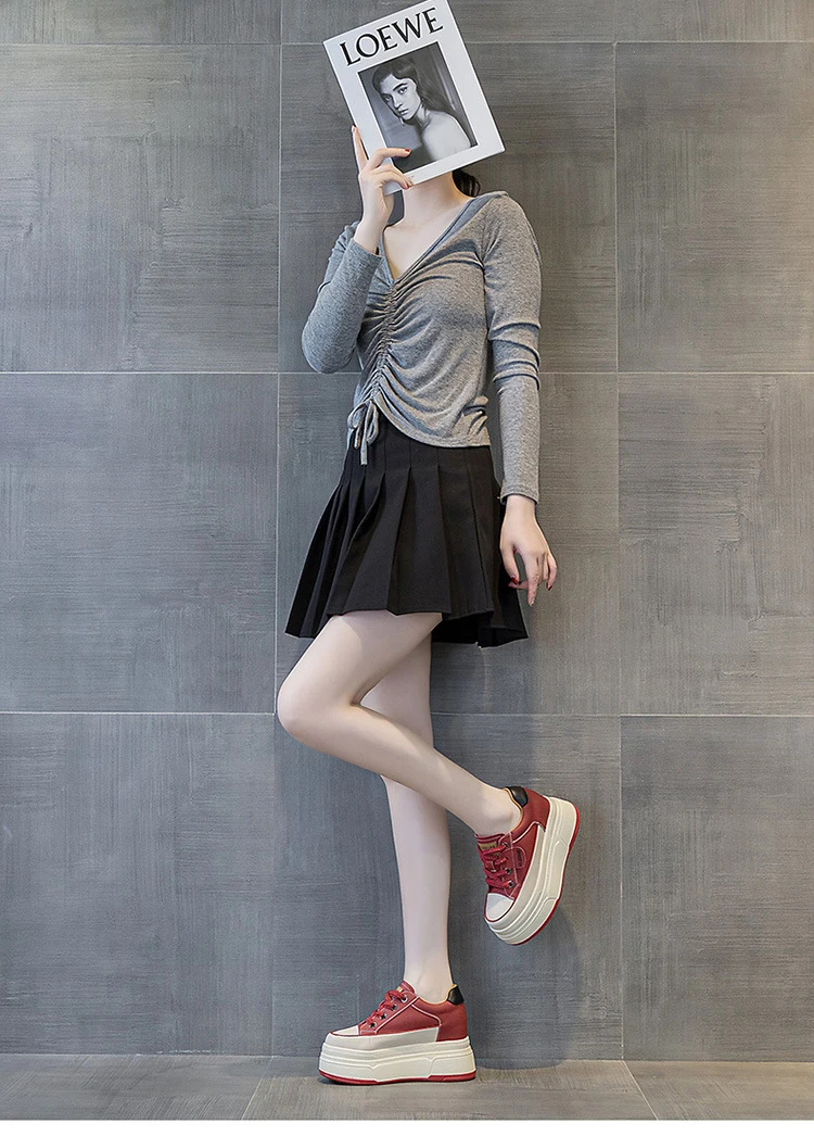 Cow Suede Genuine Leather Vulcanized Shoes