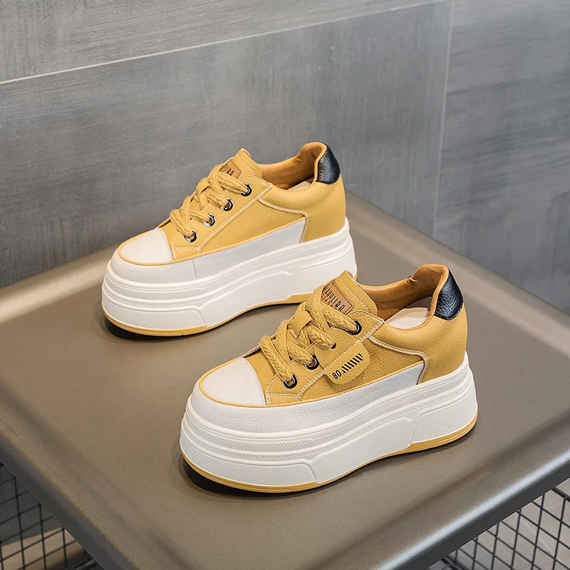 Cow Suede Genuine Leather Vulcanized Shoes