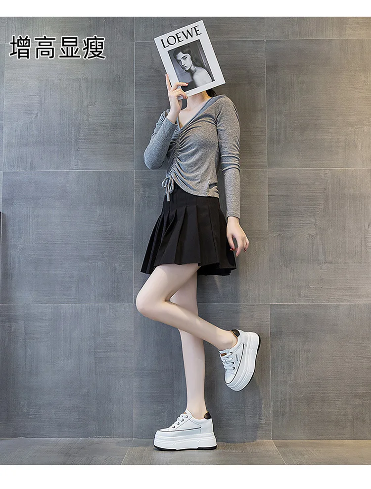 Cow Suede Genuine Leather Vulcanized Shoes