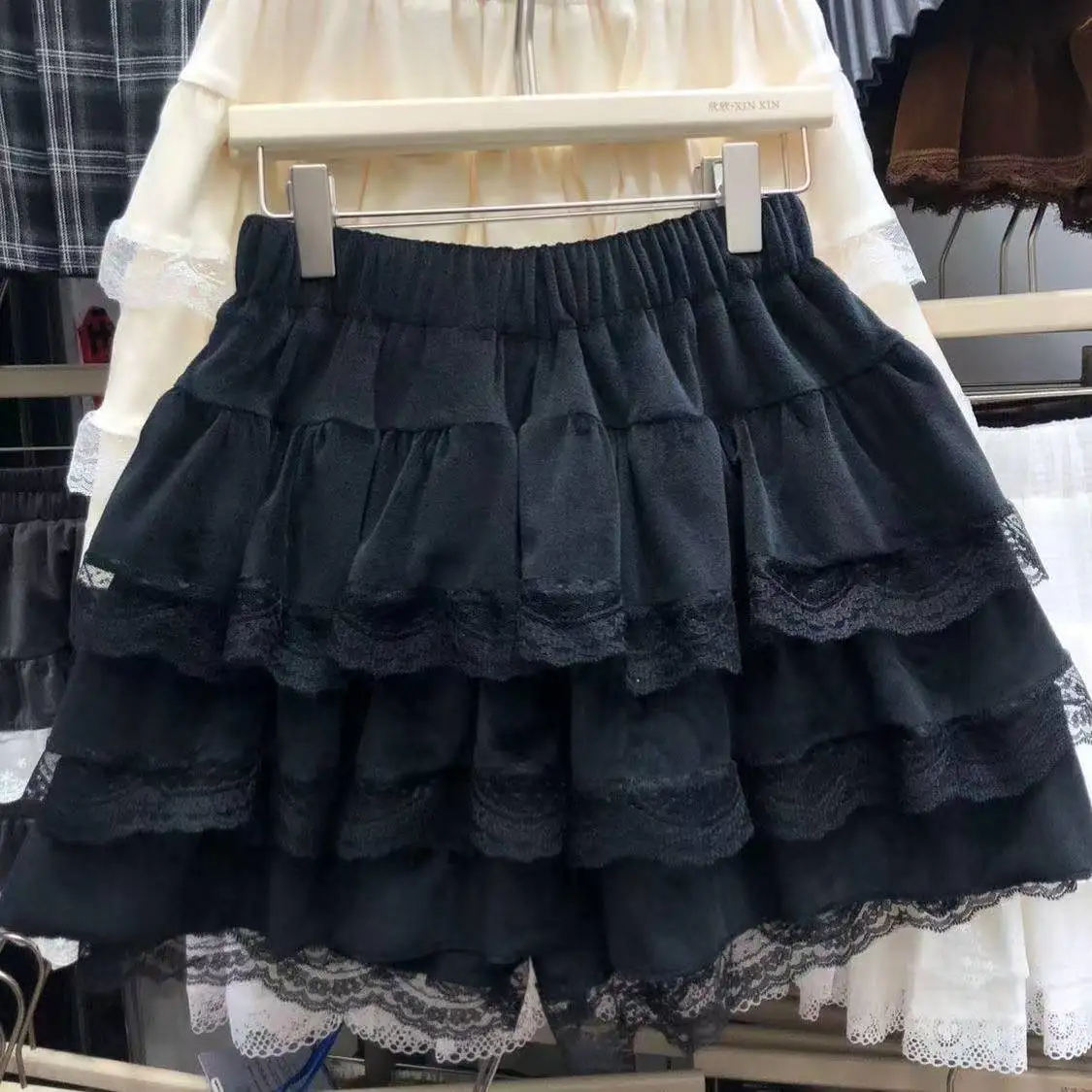 Y2k Cute Ruffled Plaid Skirt
