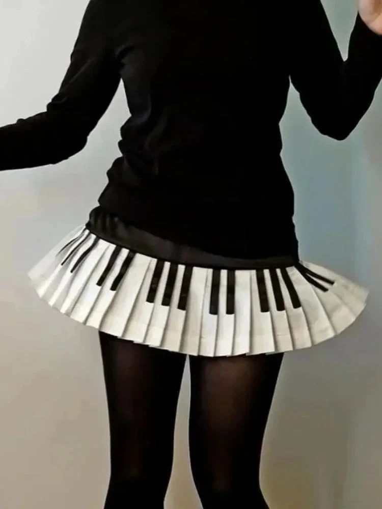 Y2k Cute Ruffled Plaid Skirt